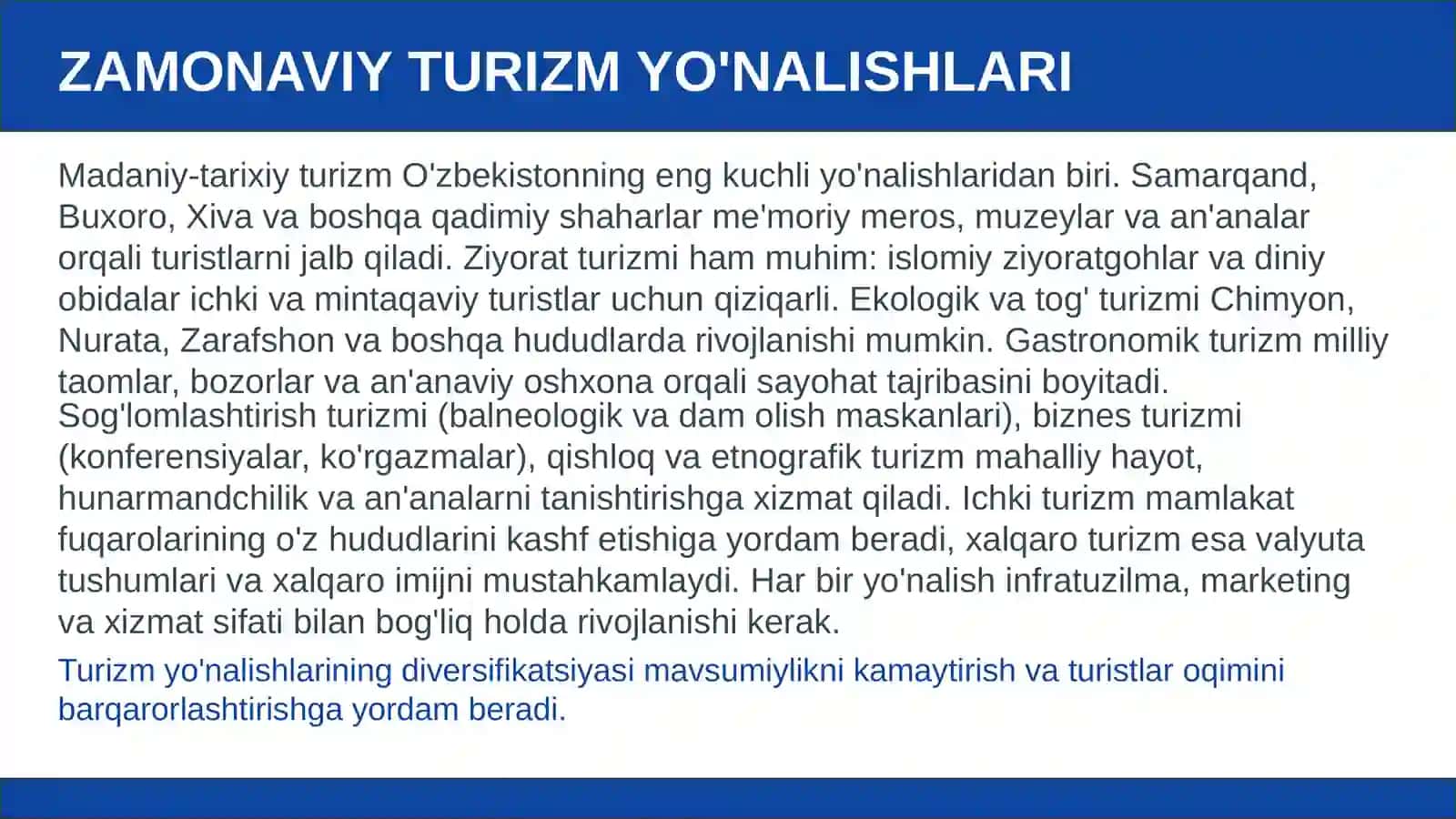 TURIZMNI RIVOJLANTIRISH ISTIQBOLLARI 4