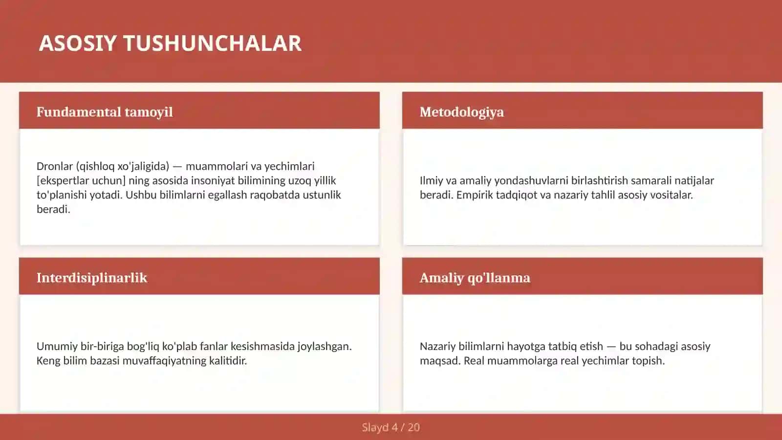 DRONLAR (QISHLOQ XO'JALIGIDA) — MUAMMOLARI VA YECHIMLARI [EKSPERTLAR UCHUN] 4