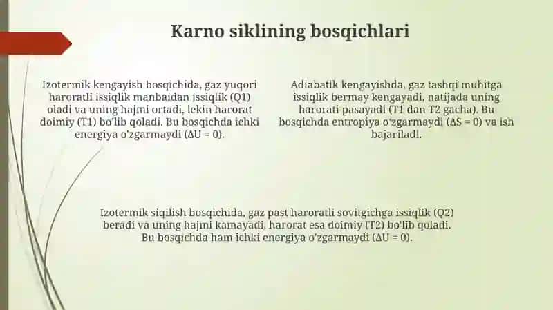 Karno sikli va foydali ish koeffitsienti 4
