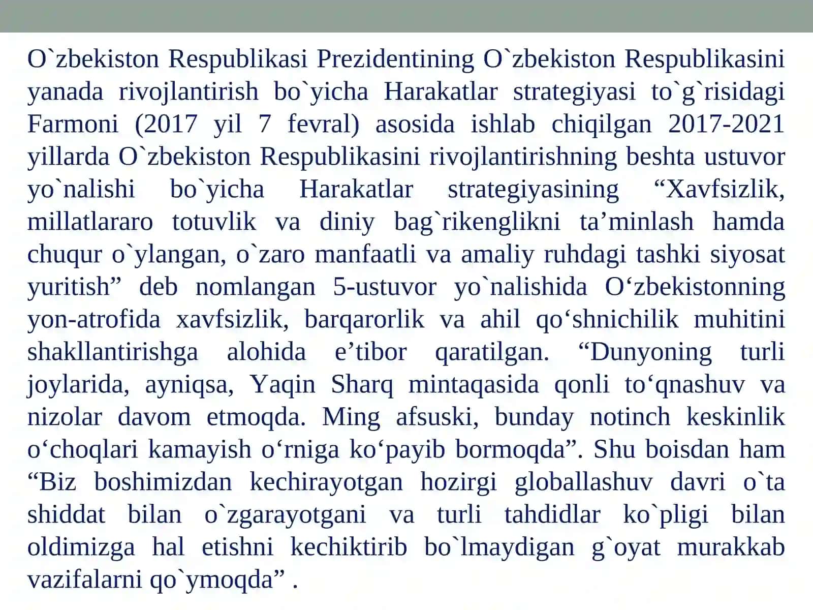 Diniy fundamentalizm, radikalizm va terrorizm havfsizlikka tahdid 4