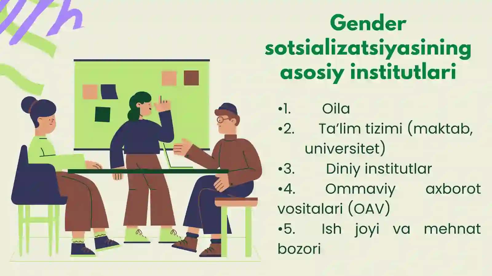 Gender sotsializatsiyasining asosiy institutlari va subektlari 4