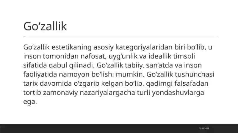 Estetika kategoriyalarining mohiyati 4
