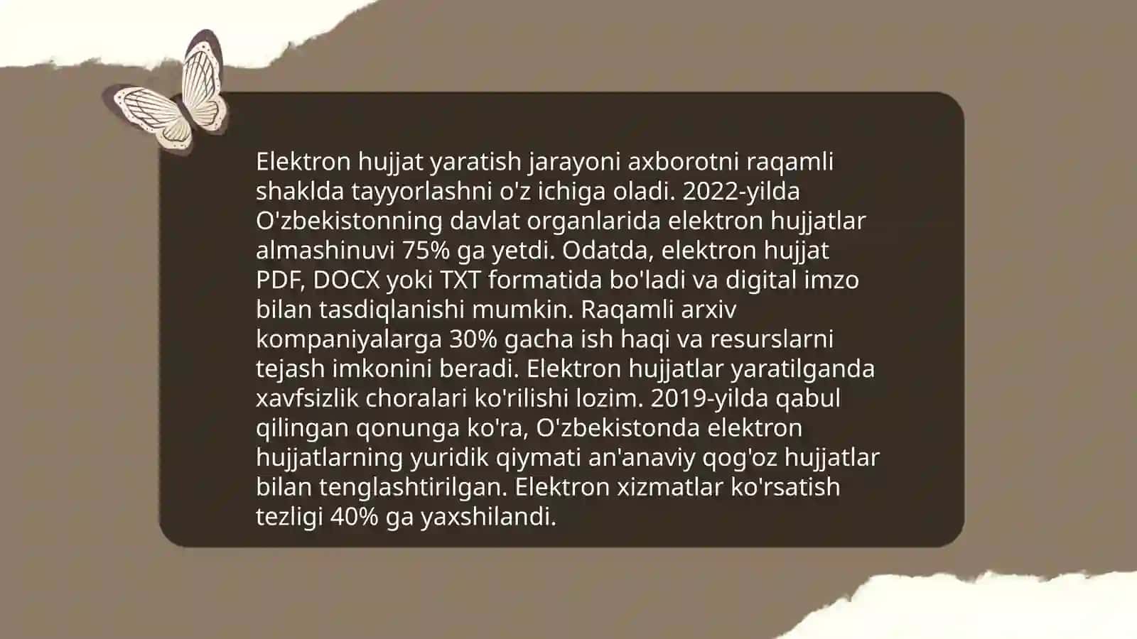 Elektron hujjat va elektron hujjat almashinuvi 4
