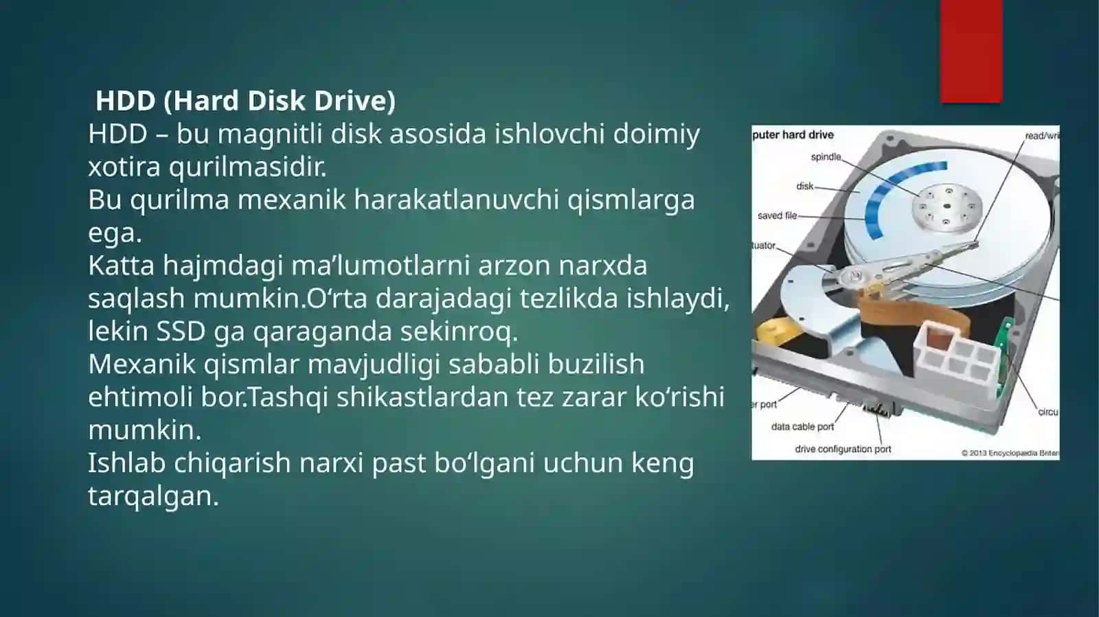 Turli xotira qurilmalarining afzalliklari va kamchiliklari 4
