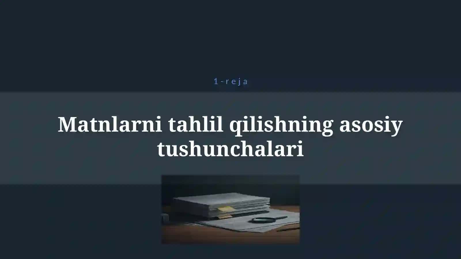 MATNLI MASALALARNI YECHISH USULLARI 4