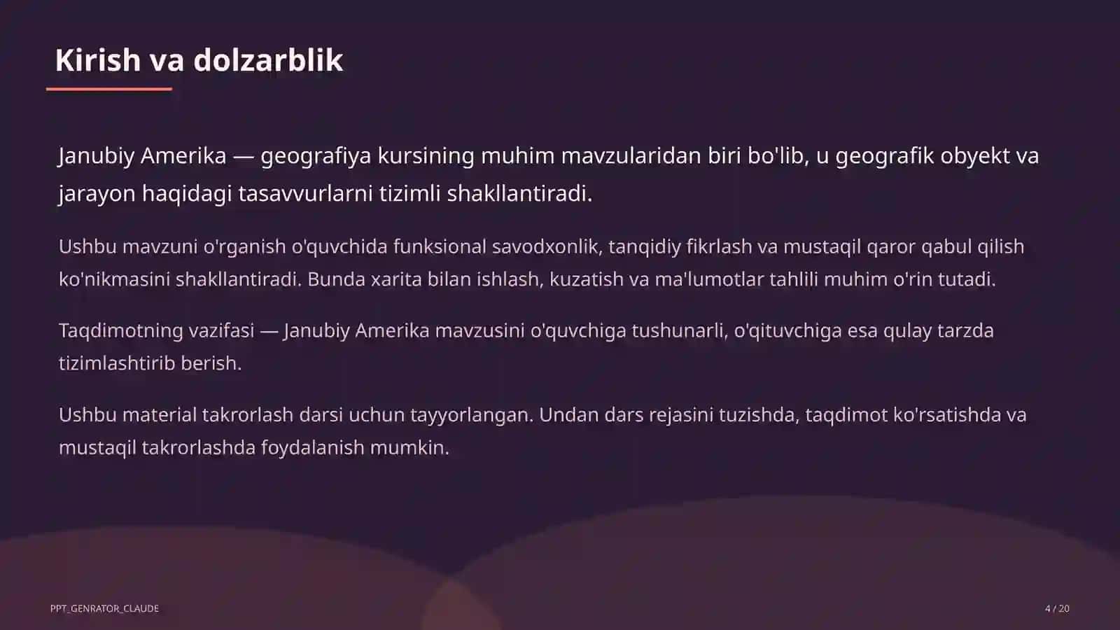 Janubiy Amerika (7-sinf) 4