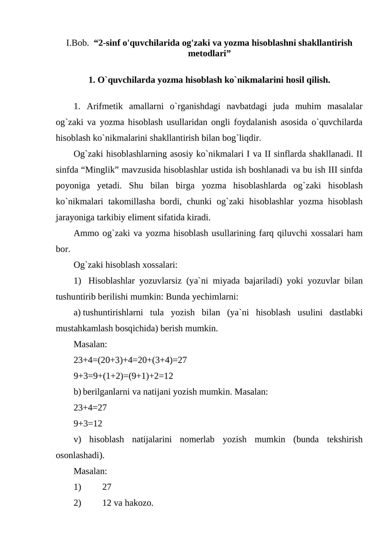 2-sinf o'quvchilarida og'zaki va yozma hisoblashni shakllantirish metodlari 4