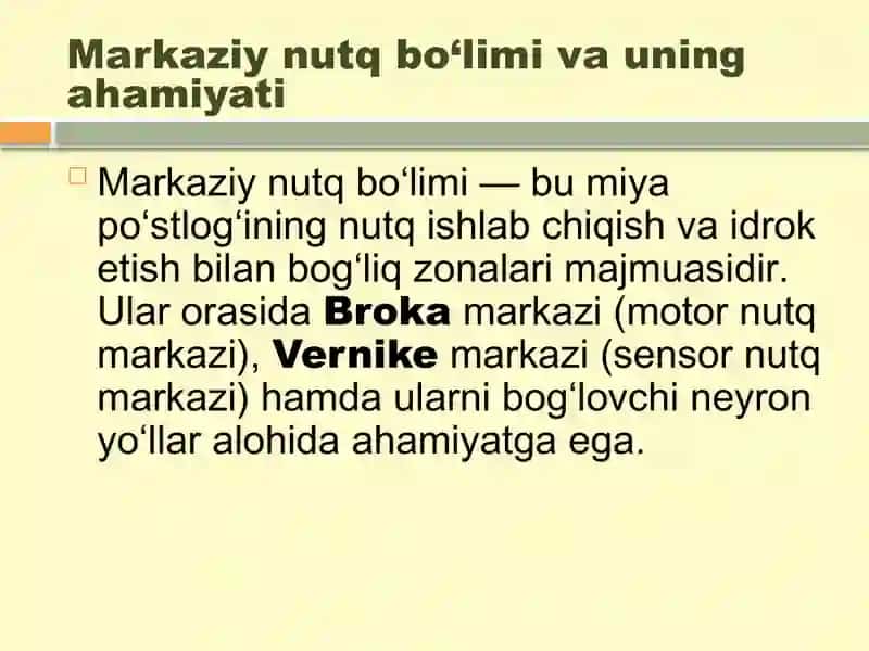 Markaziy nutq bo‘limi patologiyasi 4