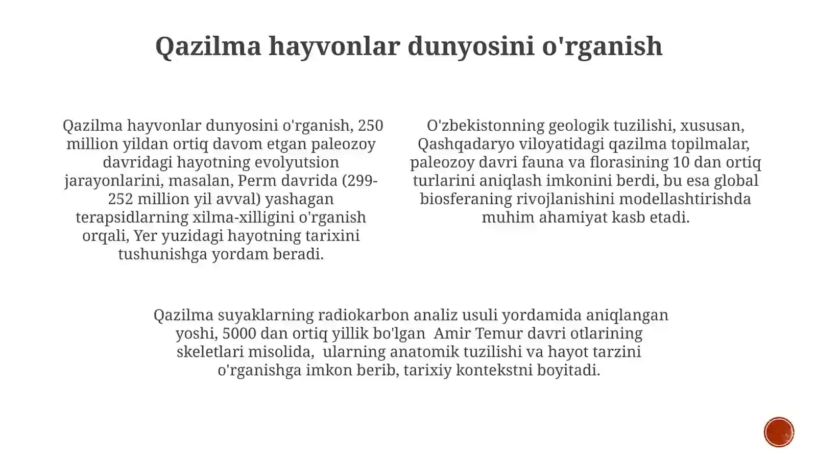 Paleontologiya fanining asosiy maqsadlari 4