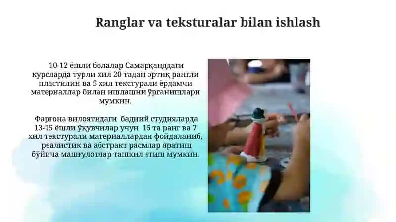 Loy va plastilin bilan ishlash bo'yicha xavfsizlik va texnika qoidalari 4