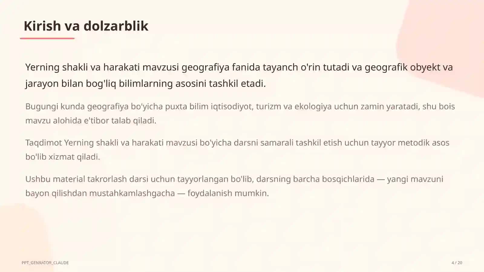Yerning shakli va harakati (5-sinf) 4