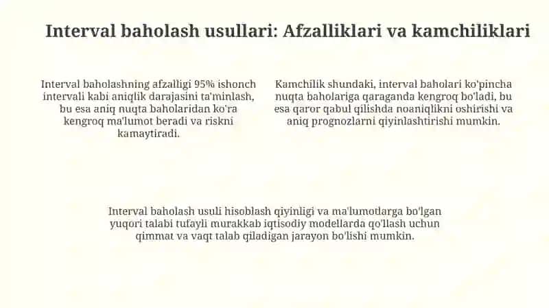 Iqtisodiy koʻrsatkichlarning noaniqlik sharoitida interval baholash usullari 4