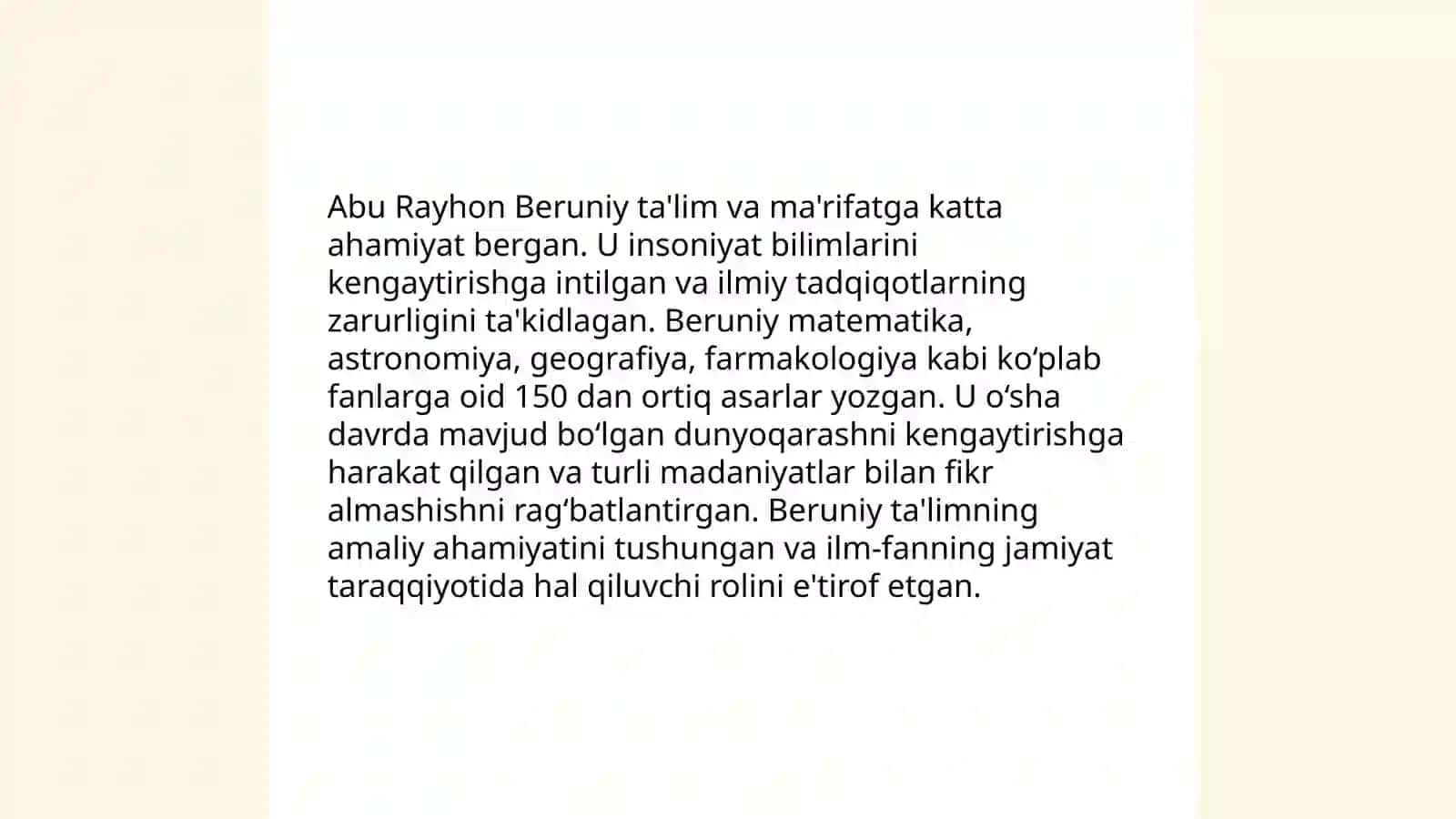 Abu Rayhon Beruniyning pedagogik qarashlari 4