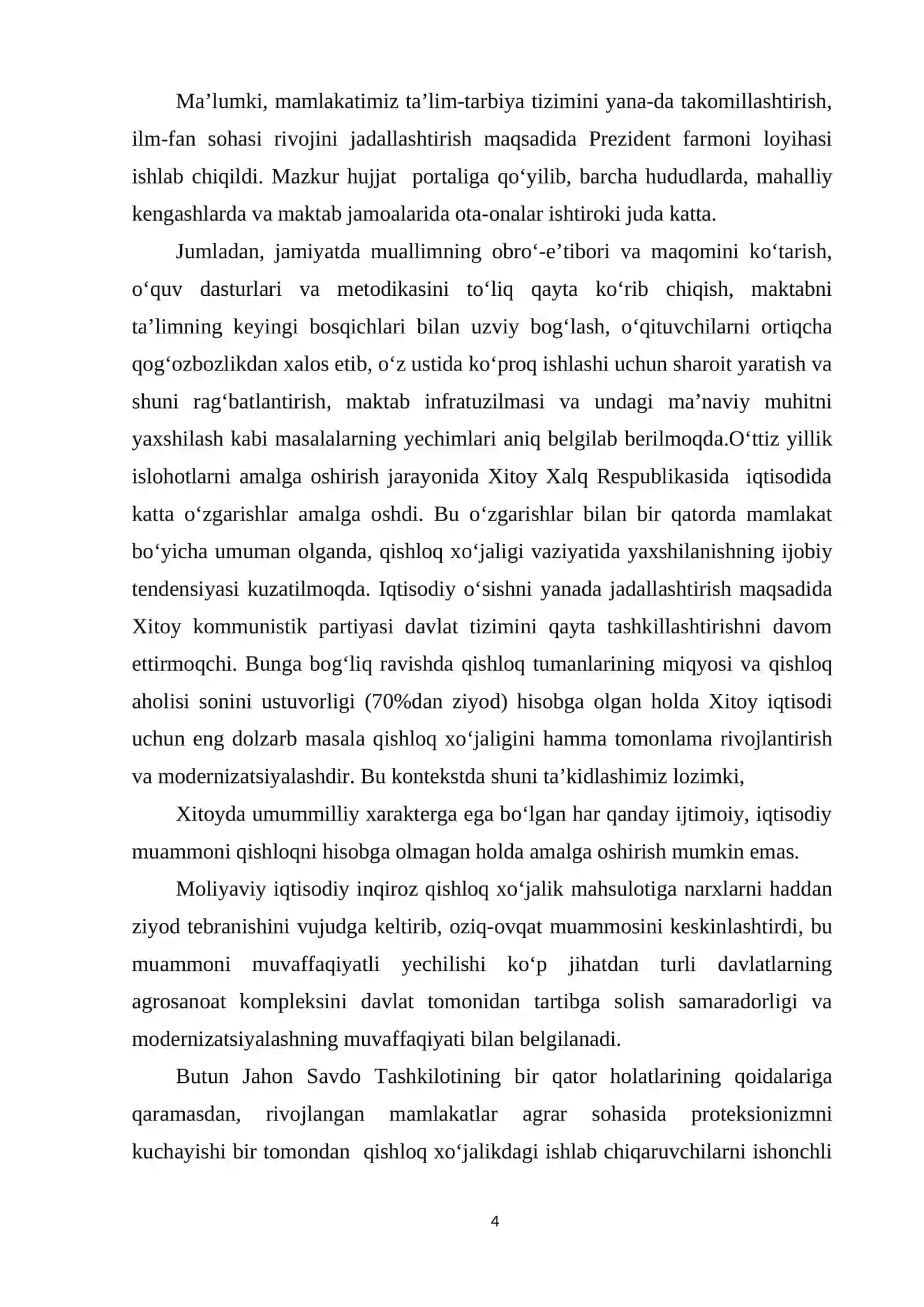 Xitoydagi agrar islohatlar tarix va buguni 4