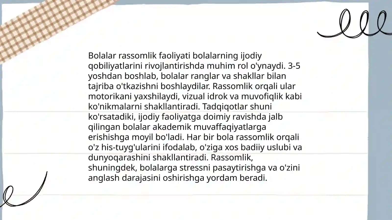 Estetik rivojlanish dasturi 4
