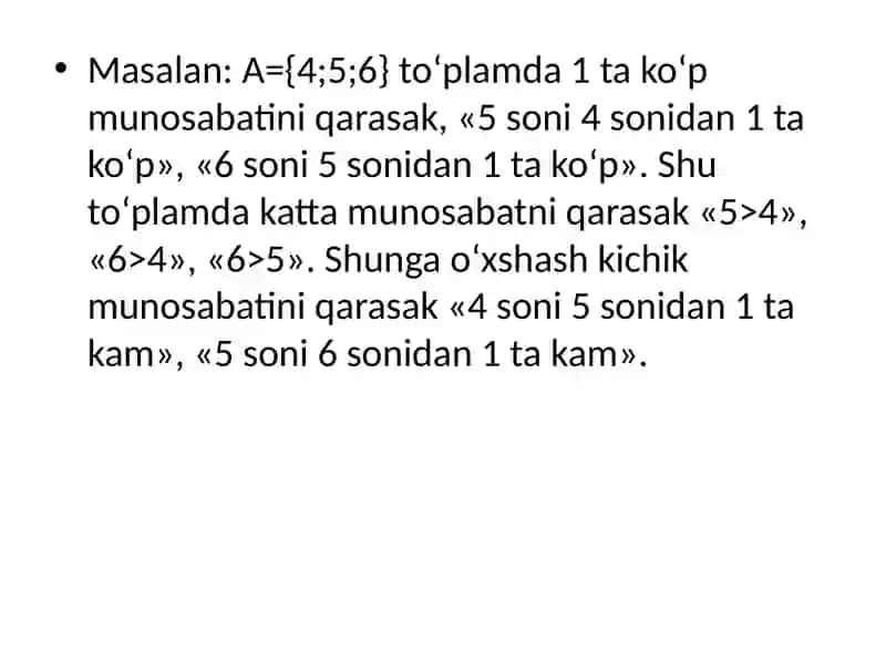Munosabatlar va ularning xossalari 4