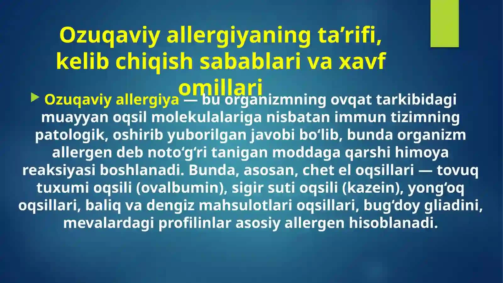 Ozuqaviy allergiya 4