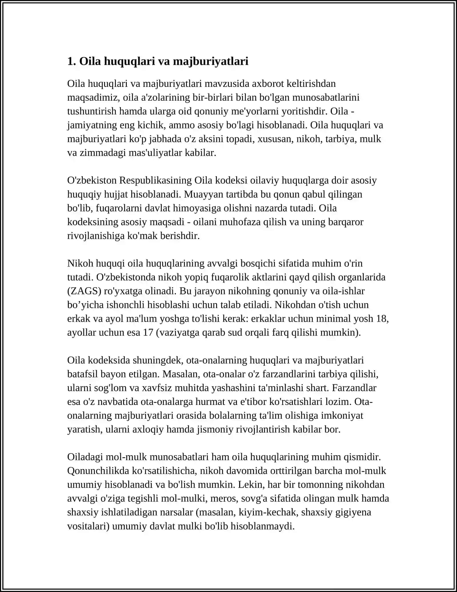 OILALAR VA BOLALARGA IJTIMOIY-HUQUQIY VA PSIXOLOGIK-PEDAGOGIK YORDAM BERISH 4