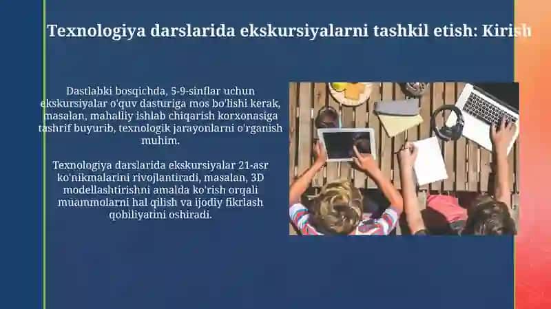 Texnologiya darslarida ekskursiyalarni tashkil etish 4