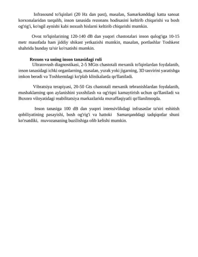 Mexanik toʻlqinlarning inson organizmiga taʼsiri 4