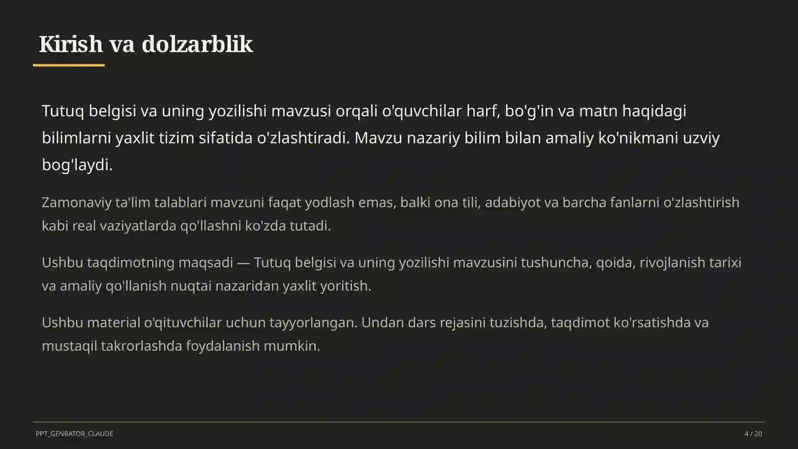 Tutuq belgisi va uning yozilishi (2-sinf) 4