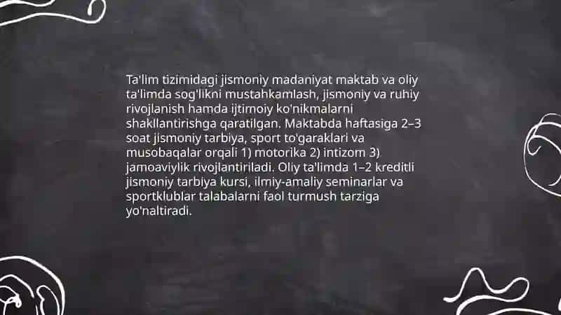 Jismoniy madaniyatning jamiyatdagi vazifalari va shakllari 4