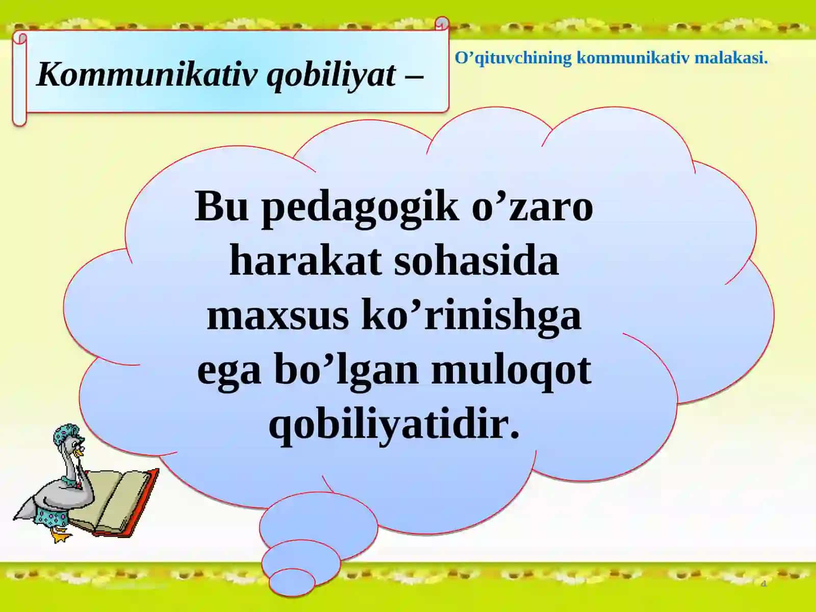 Kommunikativ malaka va pedagogik taʼsir korsatish 4
