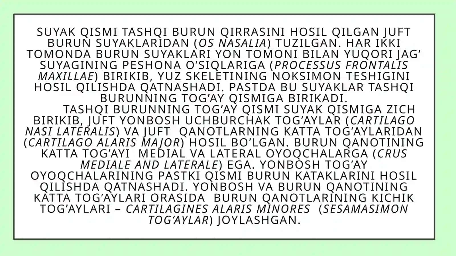 Burunning yon tomonlari 4