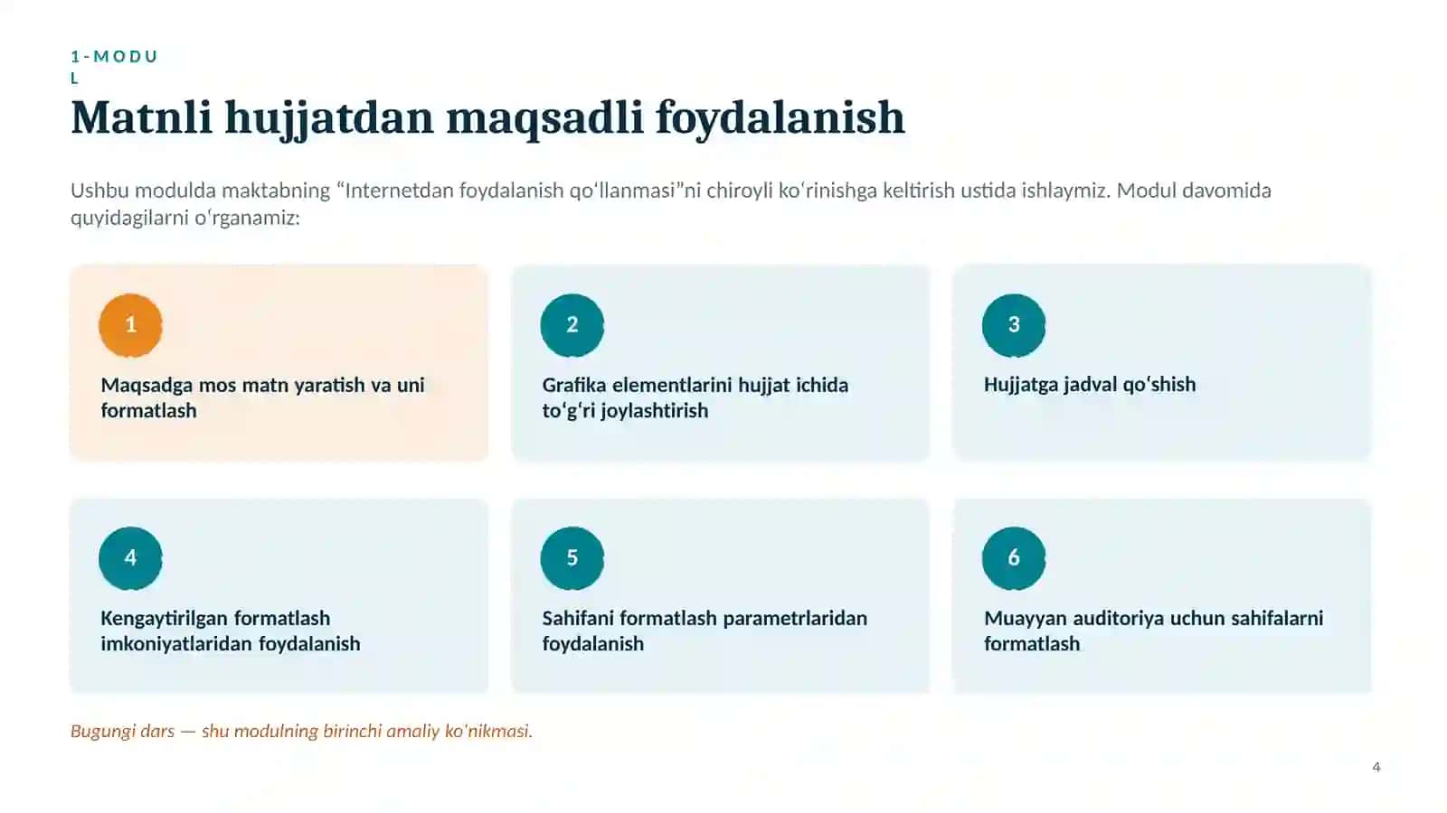 Matn stillarini sozlash va ulardan foydalanish 4