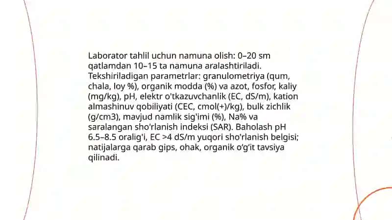 Qumli tuproqning fizik va kimyoviy xossalari 4