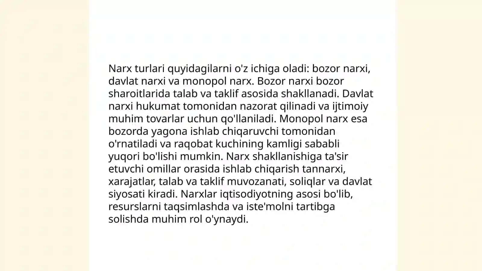 Iqtisodiyotda narx va uning shakillanishi 4