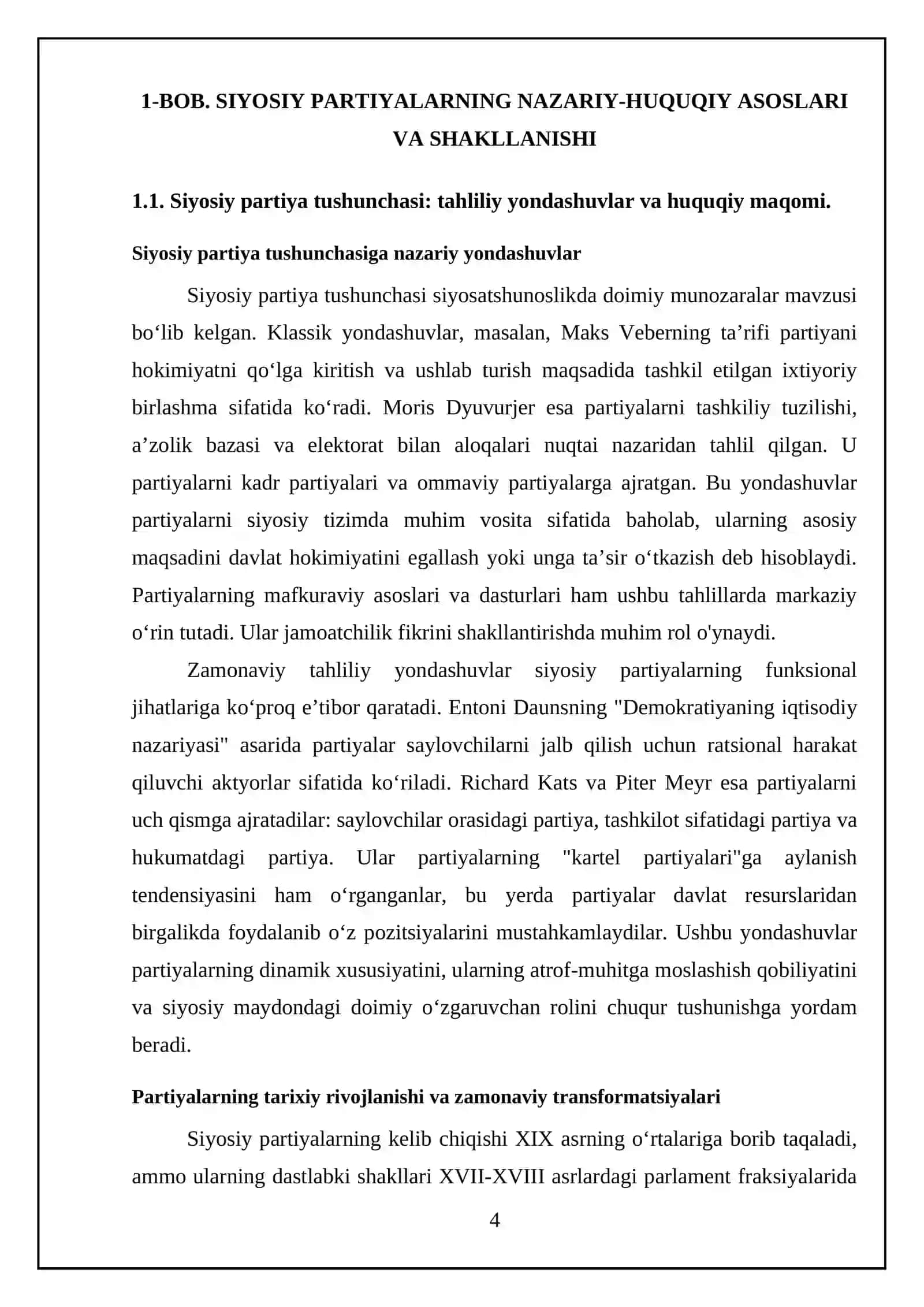 Siyosiy partiyalar siyosiy tizimning oʻziga xos tarkibiy qismi sifatida 4