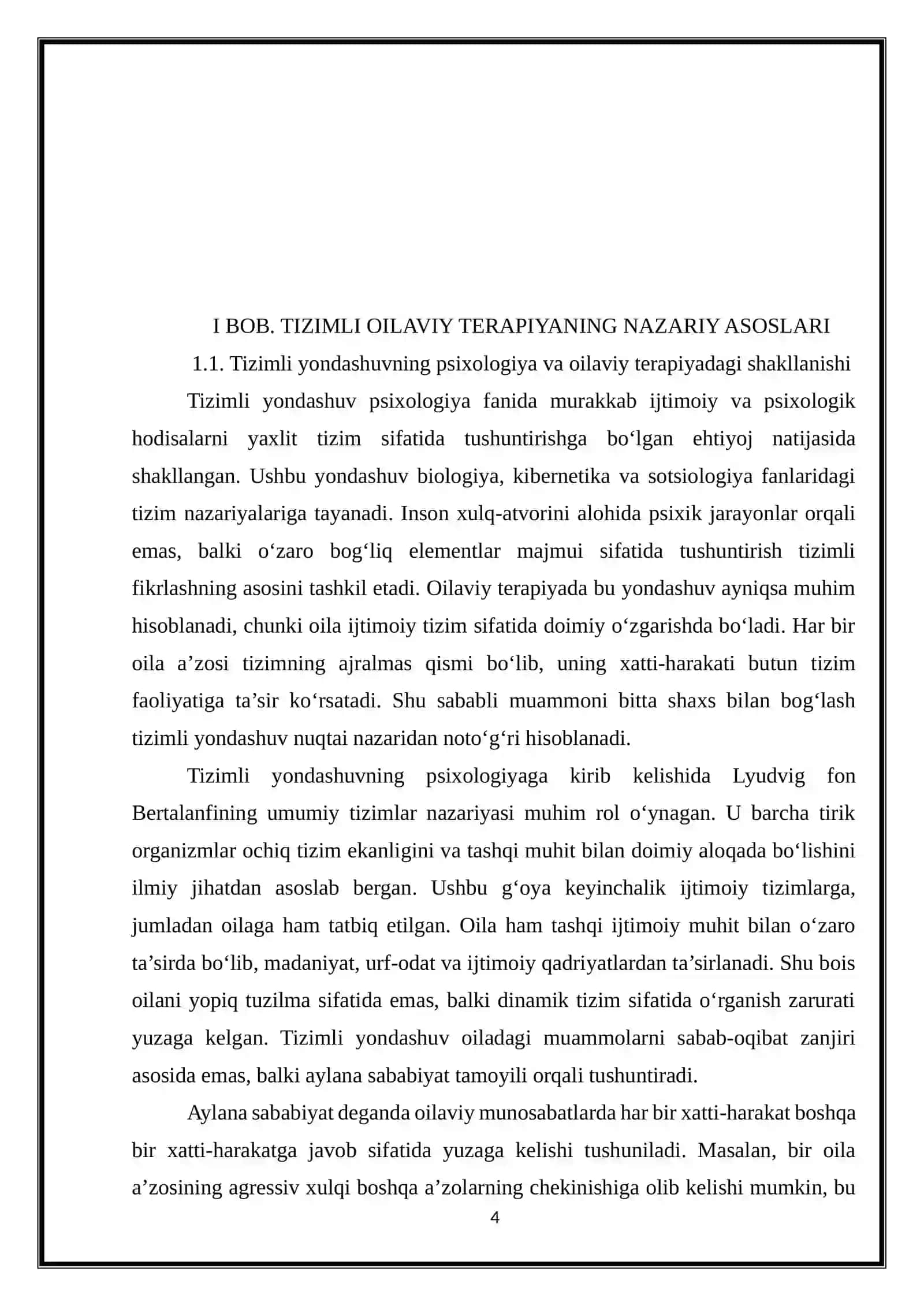 TIZIMLI OILAVIY TERAPIYADA URF-ODAT VA AQIDALARNI QO‘LLASH 4