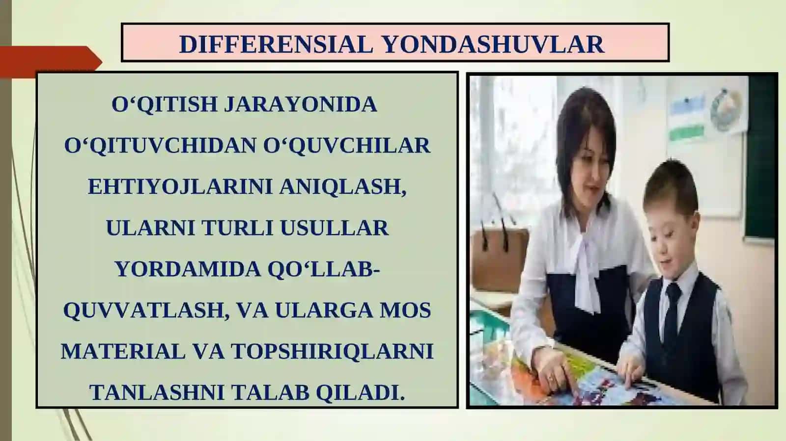 INKLYUZIV VA EHTIYOJLARGA ASOSLANGAN DIFFERENSIAL TA’LIMNING ZAMONAVIY YONDASHUVLARI 4
