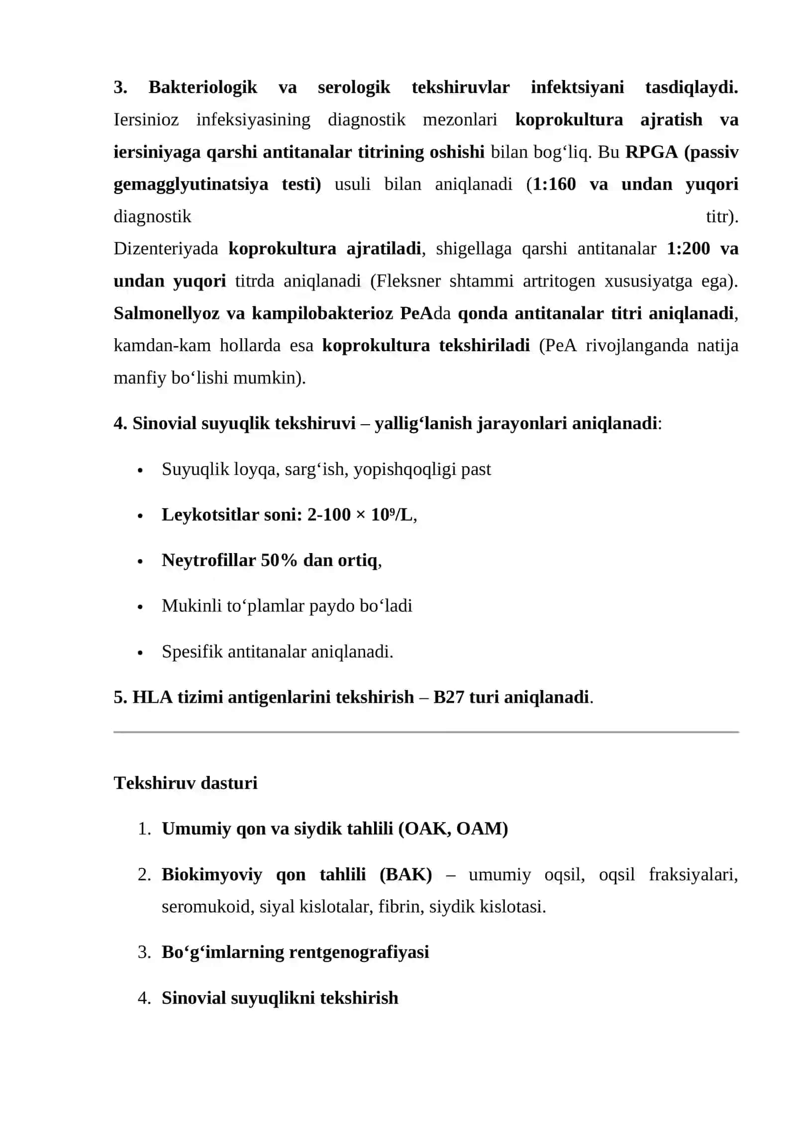 Reaktiv artritlar (ReA) 4