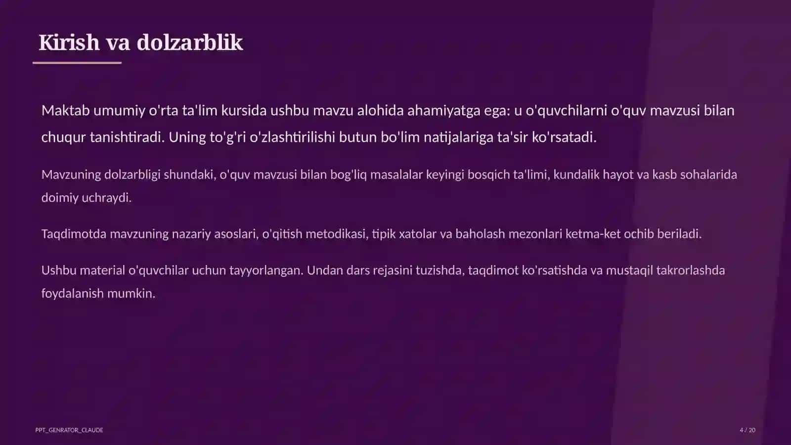 Dolzarb mavzular 4