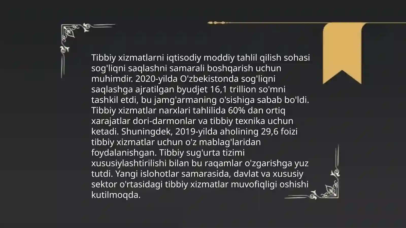 Tibbiy xizmatlarning iqtisodiy samaradorligini baholash usullari 4