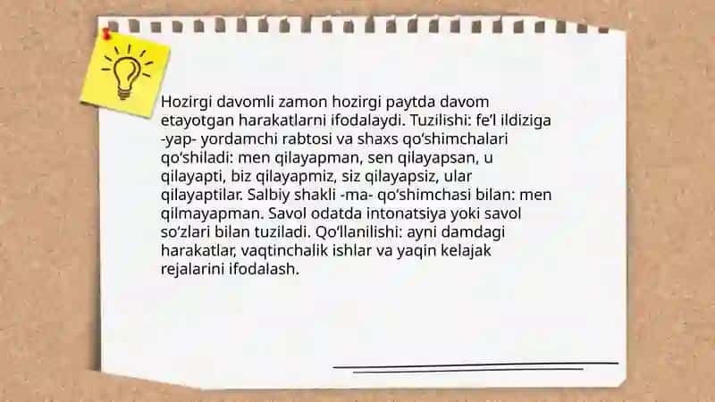 Hozirgi zamon (oddiy) 4