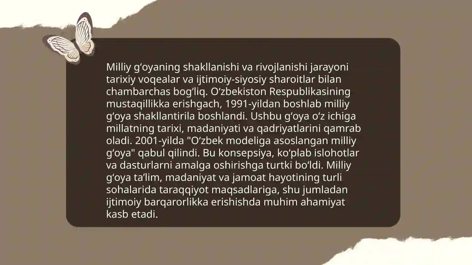 Mustaqillik yillarida Oʻzbekistondagi maʼnaviy va madaniy taraqqiyot 4