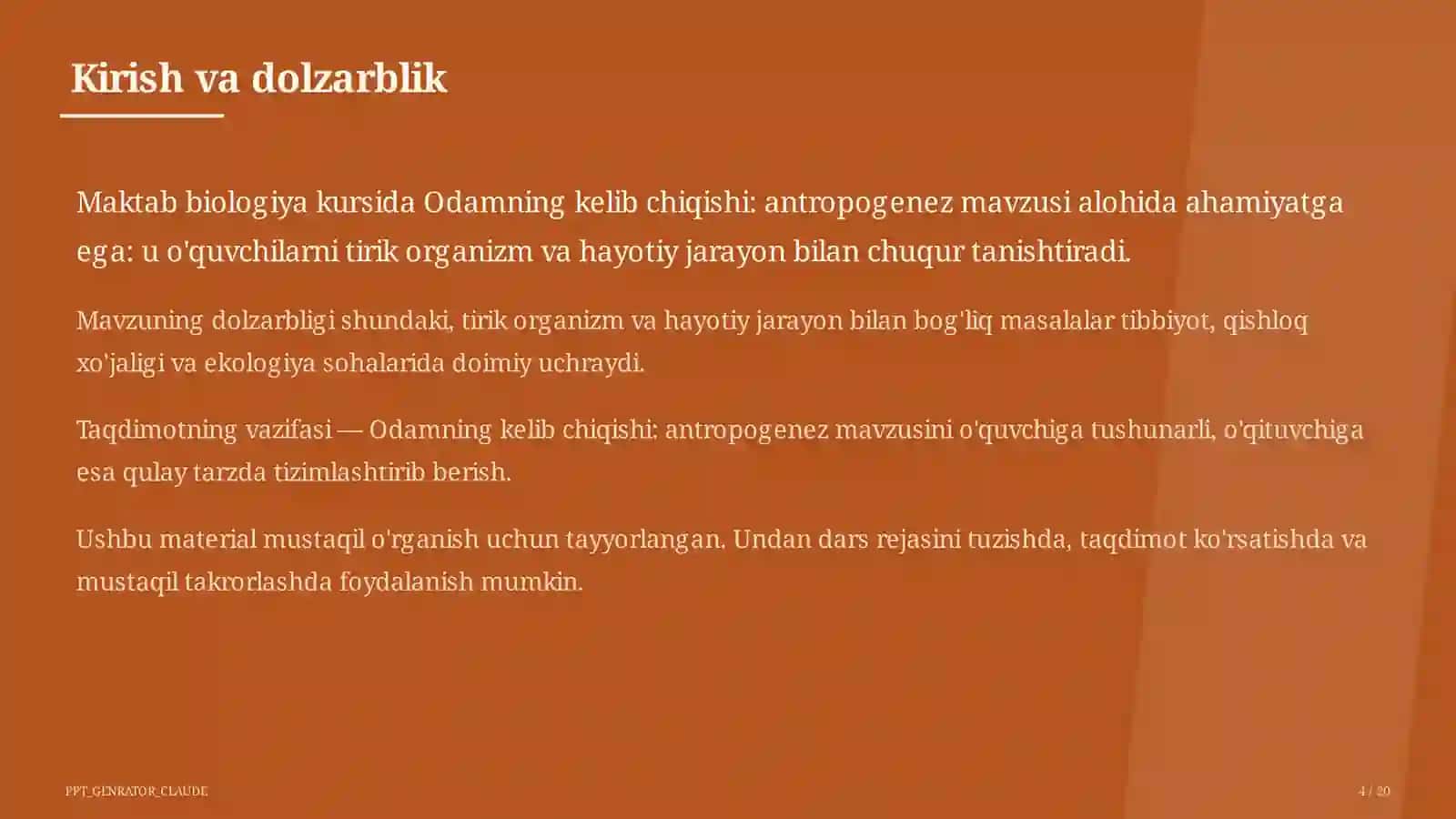 Odamning kelib chiqishi: antropogenez (11-sinf) 4