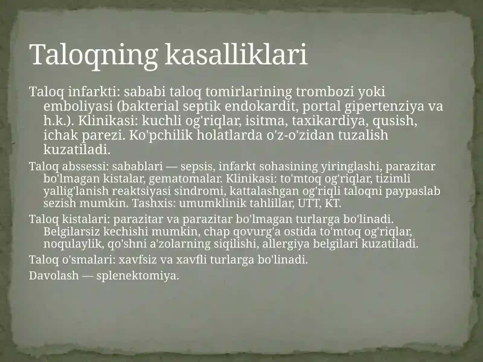 Taloqning shikastlanishlari va kasalliklari 4
