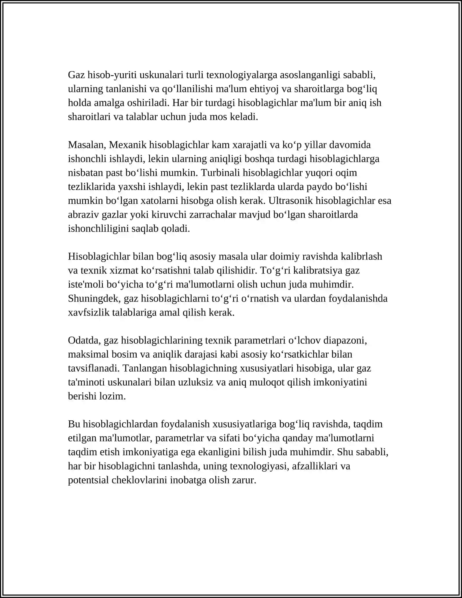 GAZNI HISABGA OLISH PRIBORLARINI TEKSHIRUVDAN OTKAZISHNING NORMATIV ASOSI 4