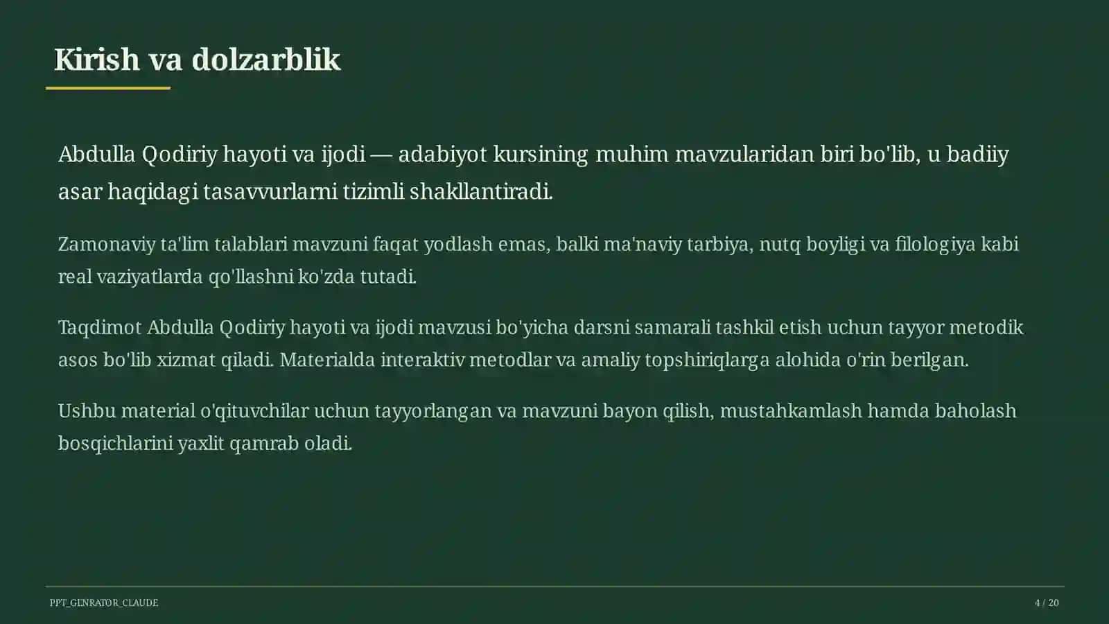 Abdulla Qodiriy hayoti va ijodi (7-sinf) 4