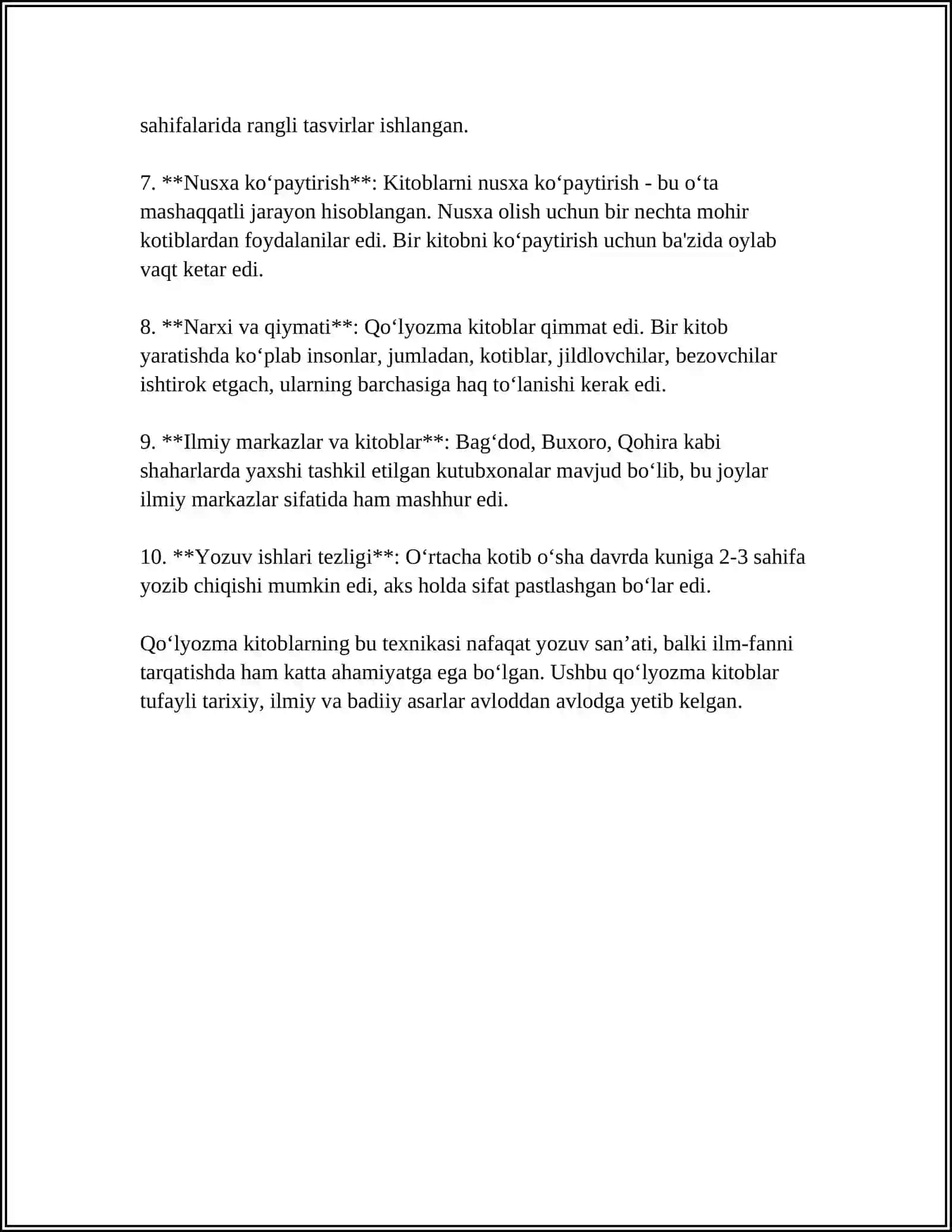 O‘rta asrlarda kitoblarning qo‘lyozma texnikasi 4