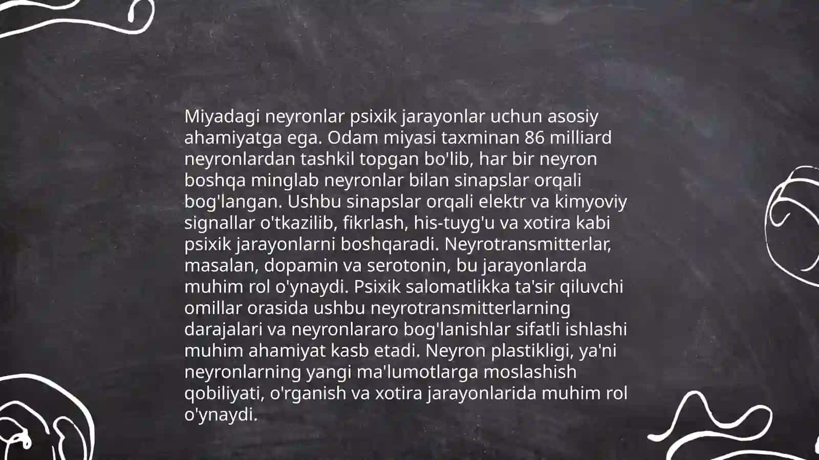 Psixik jarayonlar va miyaning oʻzaro aloqadorligi 4