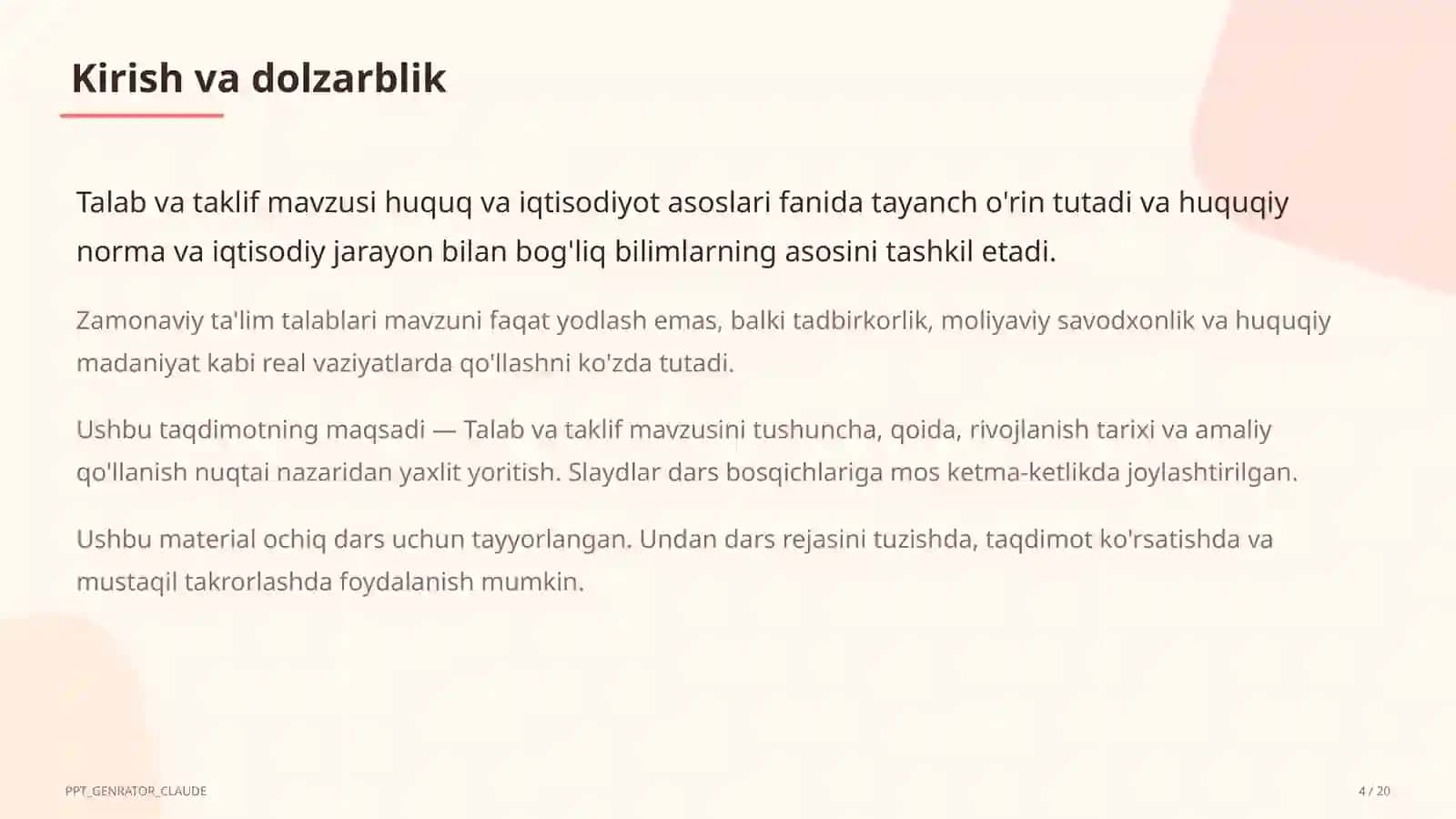 Talab va taklif (9-sinf) 4