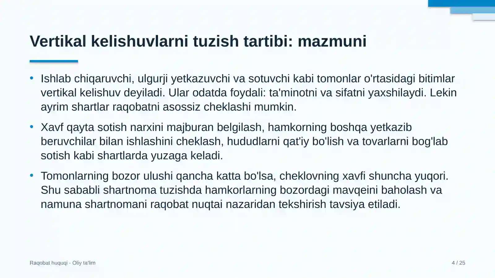 yaylov chorvachiligida yetkazib beruvchilar bilan vertikal kelishuvlarni tuzish tartibi 1154 4
