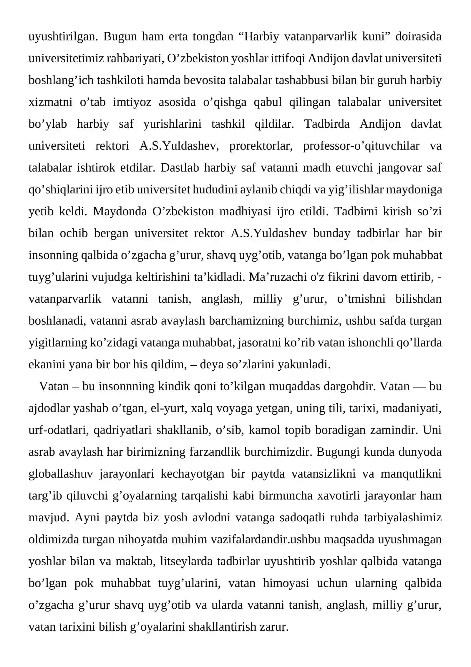 Vatan ostantasi - uydan boshlanadi 4