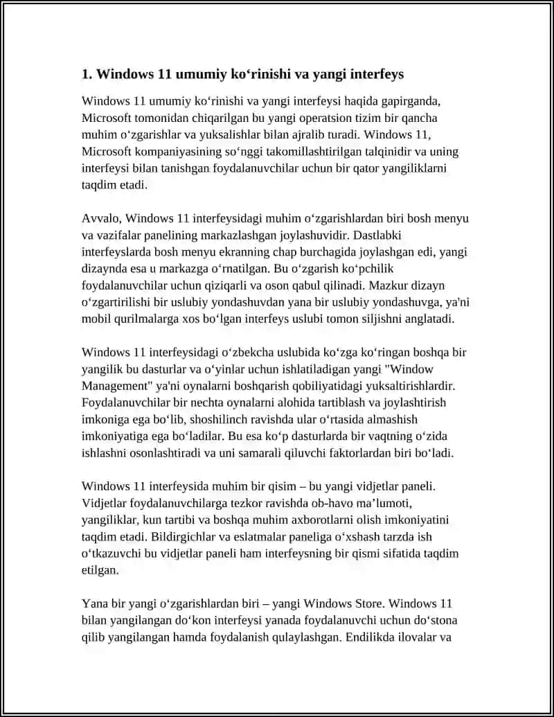 MT2 MS WINDOWS11 OPERATSION TIZIMI VA ULARDAGI YANGI IMKONIYATLARI VA QULAYLIKLARI 4