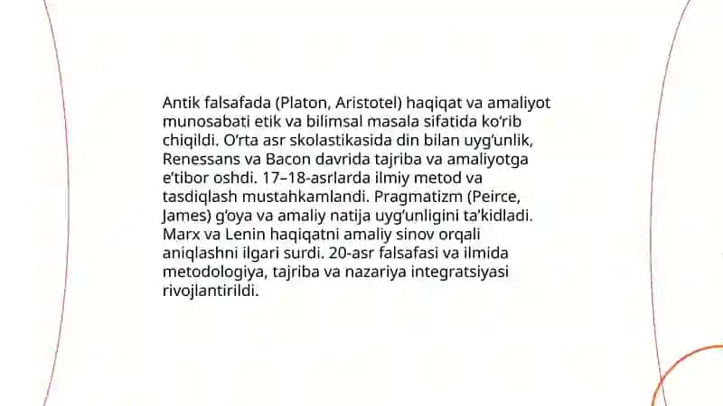 Bilishda haqiqat va amaliyot uygʻunligi 4